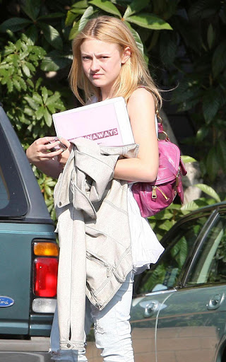 06-16-09 Hollywood, CA  Actress Dakota Fanning seen heading to the Sunset Sound Studio to work on her new movie 'The Runaways'....  Non-Exclusive Pix by Flynet ©2009 818-307-4813  Nicolas 323-974-6007  Jay 310-466-8617  Scott