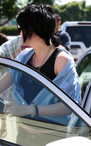 06-19-09 North Hollywood, CA  'Twilight' star Kristen Stewart leaves 'The Runaways' production office with the same sucker that she has been sucking on for 2 hours, poor sucker....also pics of her costume for her movie its says Joan on it...  Non-Exclusive Pix by Flynet &copy;2009 818-307-4813  Nicolas 310-869-0177  Scott