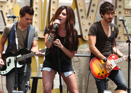 Ashley Tisdale performs a free concert at The Grove in Los Angeles for hundreds of fans. <P> Pictured: Ashley Tisdale <B>Ref: SPL109864 270609 </B><BR/> Picture by: TNA / Splash News<BR/> </P><P> <B>Splash News and Pictures</B><BR/> Los Angeles: 310-821-2666<BR/> New York: 212-619-2666<BR/> London: 870-934-2666<BR/> photodesk@splashnews.com<BR/> </P>
