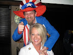 Julia with Uncle Sam at Party With a Purpose