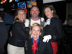 Jeff posing with the Bombshell Bettys at Party With a Purpose