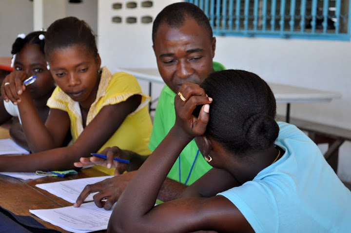 Training students to give EarthSpark International surveys in their community