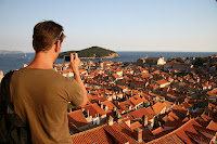 Todd taking a photo of Dubrovnik, from the city walls