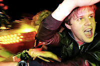 Nick yelling for the guy to go faster
