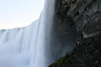 Behind the falls
