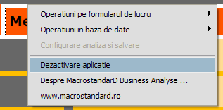 Dezactivare aplicatie dupa ce a fost inregistrata
