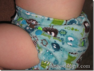 side of large on seated baby