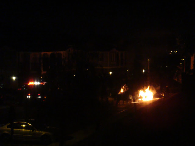 fire truck on the left.