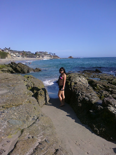 elaines found herself her own mini-beach.