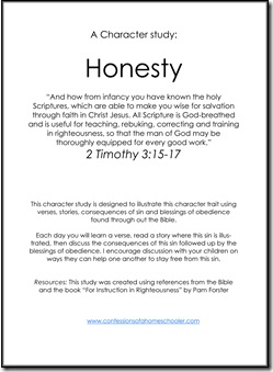 Worksheets Bible Character Study Worksheet character study honesty confessions of a homeschooler 1