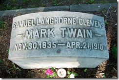 Mark Twain Grave Marker
