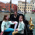 The start of our gondola ride, near Rialto bridge.