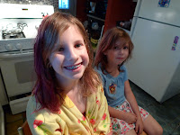 All the neighborhood kids want pink hair now too.