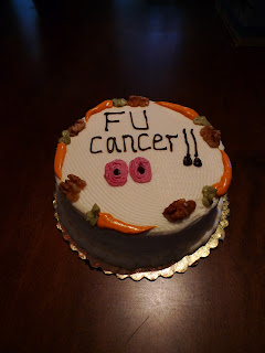 Fuck You Cancer cake!!!    From Kasey and Betty.   Umm,  yummy.