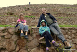 Hanging out on the terraces at Moray, Peru