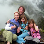 Family shot at the top of Wayna Picchu