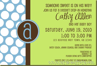 Blue Green Baby Shower