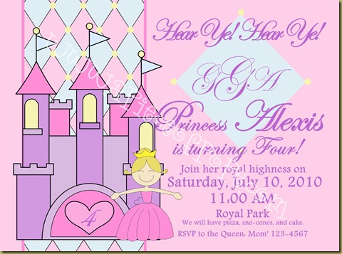 Princess Castle Birthday Monogram