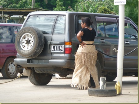 Gas attendant at an ATM service station