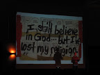 I still believe in God...but I've lost my religion.