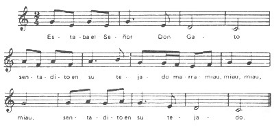 Canciones infantiles: El señor don Gato - Jugar y Colorear