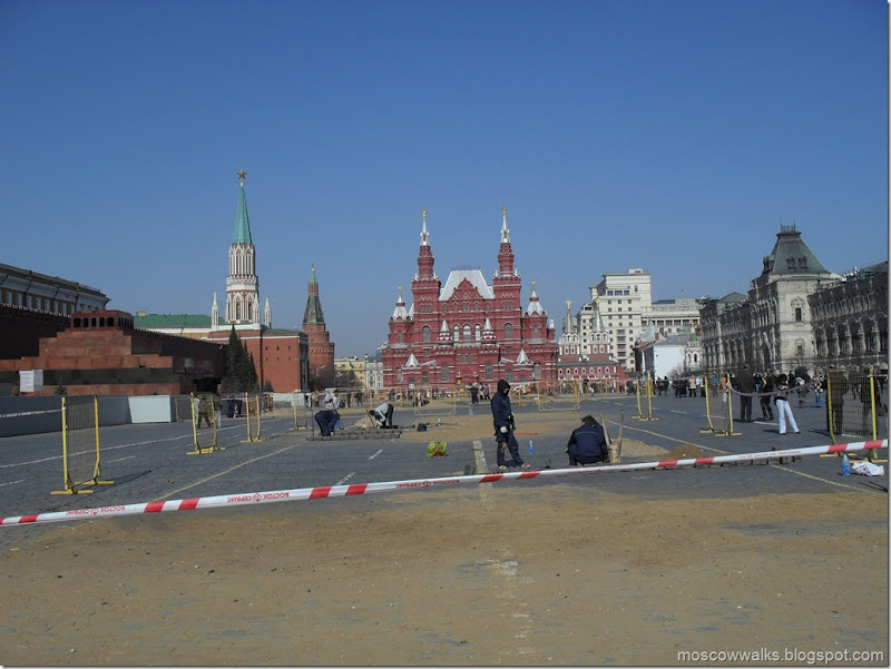 Ремонтные работы на Красной площади