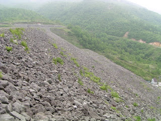 右岸より下流側堤体を望む