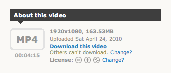 Vimeo 授權標章快照