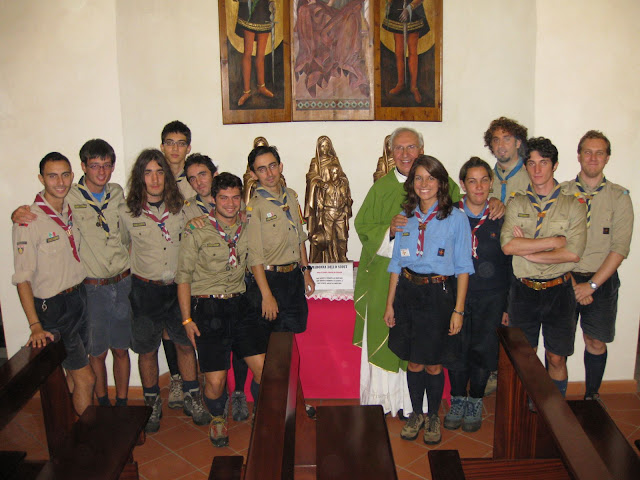 La Madonna degli Scout, Padre Nunzio e la rappresentanza Scout di Genova