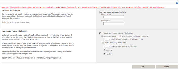 3 New managed account sharepoint 2010