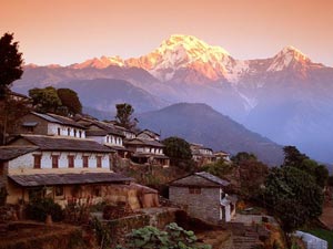 A marvelous scenery of one of the villages of Nepal