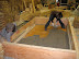 The "exterior" plaster is poured into the form box