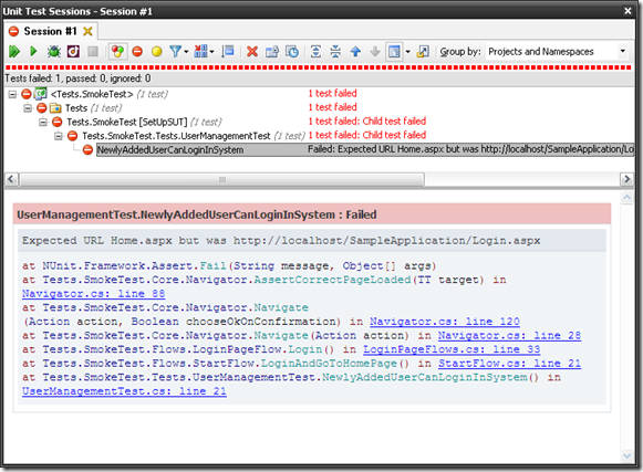 Selenium test failed and shows why.