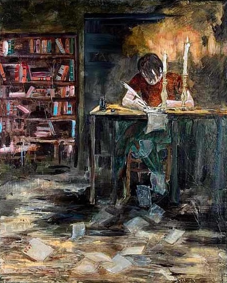 [[2007 - Hernan Bas] Mephistopheles at 17 (writing his black mailings)[5].jpg]