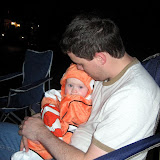 Tired out from her first Halloween. (October)