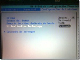 configuracion del sistema