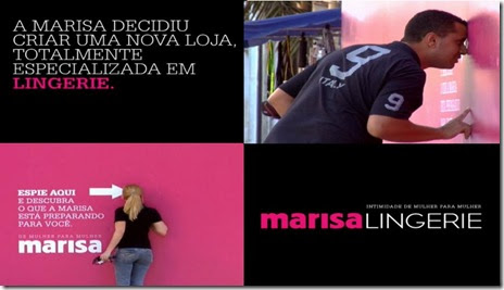 Maria Vitrine - Blog de Compras, Moda e Promoções em Curitiba.: Marisa  Lingerie – Tapume: ação teaser de guerrilha.