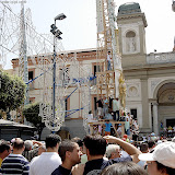 Il Giglio del Salumiere si posizione ai sul lato sinistro di piazza del Duomo; anno 2007.