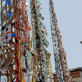 Il Giglio del Bettoliere si posizione accanto al Giglio del Salumiere e dell'Ortolano (da sinistra a destra); anno 2007.