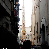 Giglio dell'Ortolano in via Cocozza (O vico d’'e monache) nel percorso del pomeriggio; anno 2007.