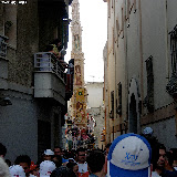 Il Giglio dell'Ortolano risale la salita di via Cocozza (O vico d''e monache); anno 2007.