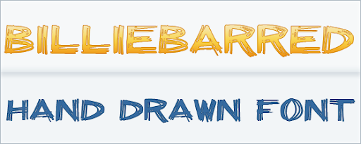 billieBarred : Hand written font billieBarred : Hand written font
