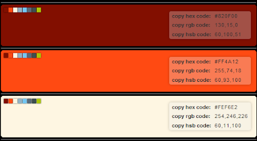 Daily color scheme Daily color scheme