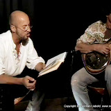 Norman Liebold und Bernd Vollbach: Der Abend, an dem "WortAnKlang" entstand: 13.08.2008 im Café Podcast Bonn.
Sceenshot aus der Videoaufzeichnung von Daniel Becker.