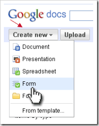 Google docs form