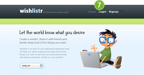 Accedere al sito Wishlistr