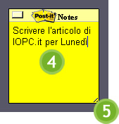 Creare il post-it