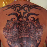 balinese barong mixed with tribal style by benesari tattoo studio