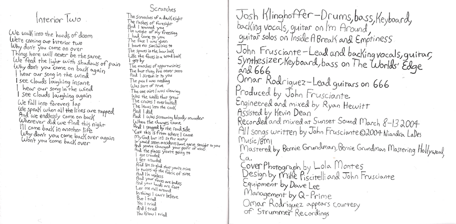 John Frusciante Shadows Collide With People Rarely Win