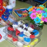 Pretty flowers for Ms. Heller and some delicious cupcakes that the children couldnt wait to eat!